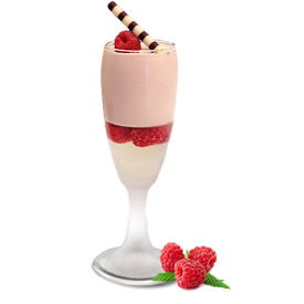 Mousse con geleè di prosecco