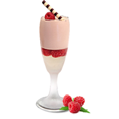 Mousse con geleè di prosecco